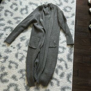 Express women’s gray long cardigan XS